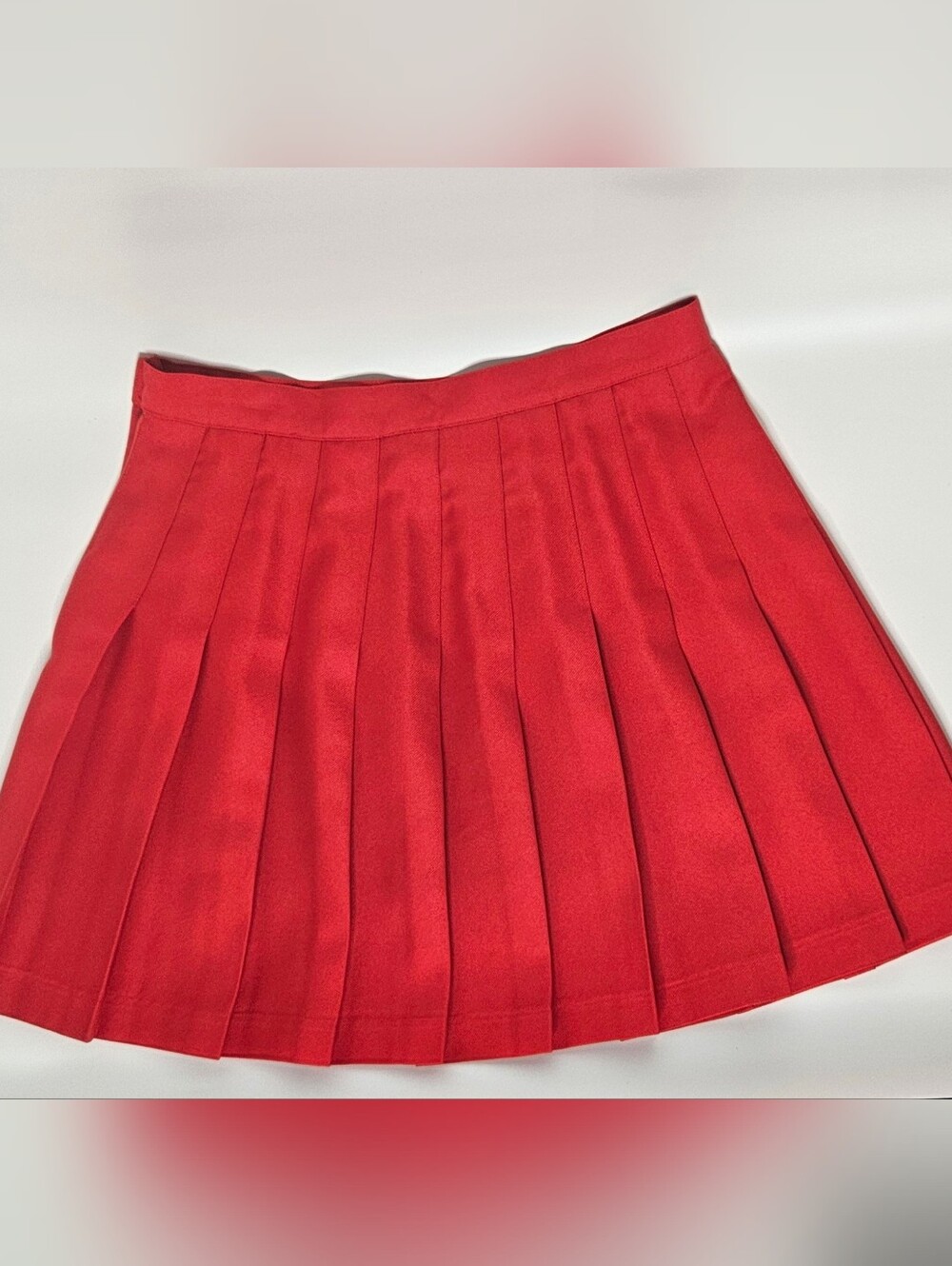 Reebok Red Pleated Mini Skirt